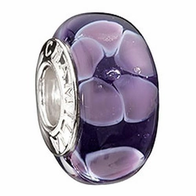 Chamilia Sterling Silver Murano Glass Lavender Petals Charm D