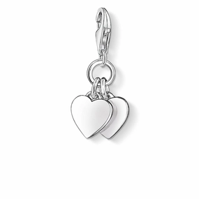 Charm Pendant "Two Hearts"