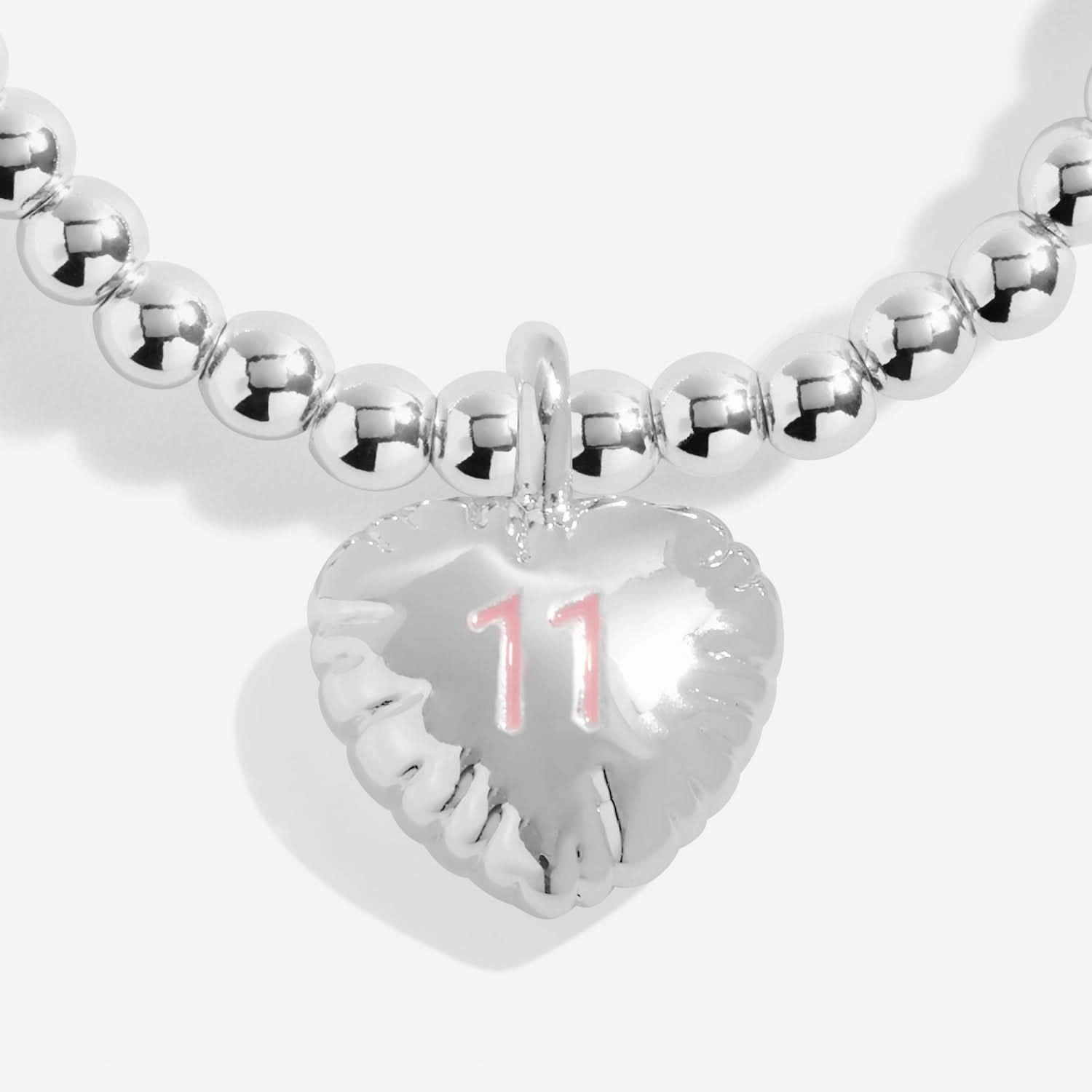 Children's Confetti A Little 11th Birthday Silver Plated Bracelet C837