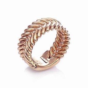 Chimento Armillas 18ct Rose Gold Arrow Pattern Ring