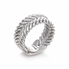 Chimento Armillas 18ct White Gold Arrow Pattern Ring