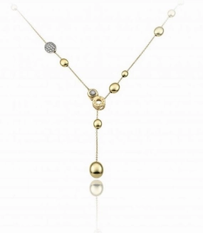 Chimento Armillas Acqua 18ct Yellow Gold 0.27ct Diamond Necklace