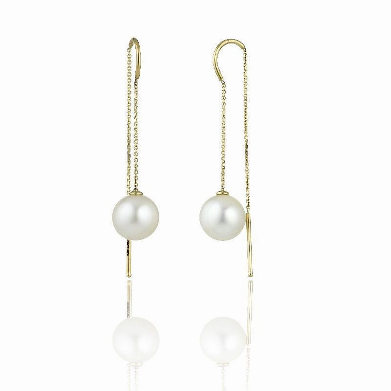 Chimento Armillas Acqua 18ct Yellow Gold Pearl Threader Earrings