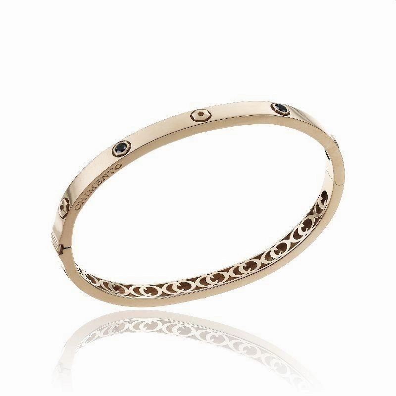 Chimento Armillas Be Mine 18ct Rose Gold 0.30ct Black Diamond Bangle