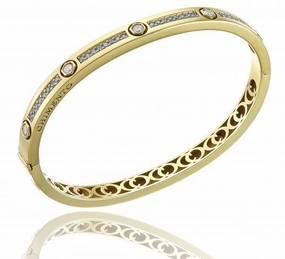 Chimento Armillas Be Mine 18ct Yellow Gold 0.66ct Diamond Hinged Bangle