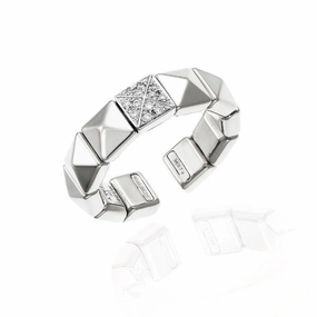 Chimento Armillas Pyramis 18ct White Gold Diamond Studs Ring