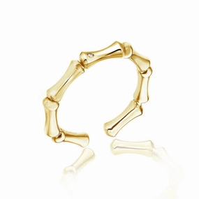 Chimento Bamboo 18ct Yellow Gold Diamond Ring