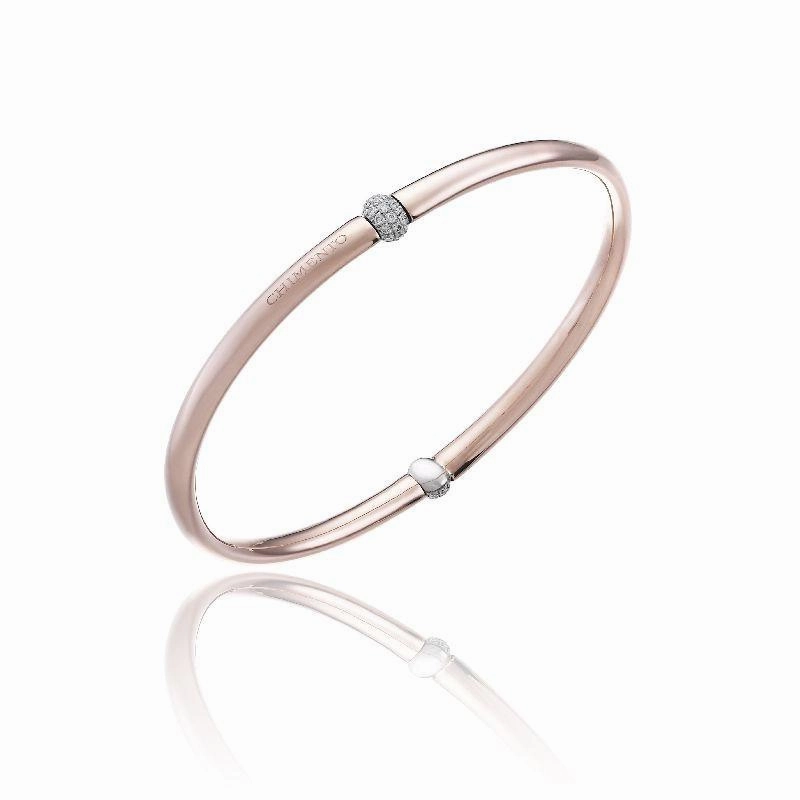 Chimento Bamboo Flirt 18ct Rose Gold 0.27ct Diamond Bangle