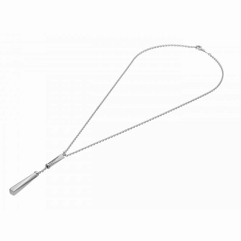 Chimento Bamboo Sipario 18ct White Gold 0.05ct Diamond Necklace