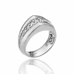 Chimento Bamboo Sipario 18ct White Gold 0.45ct Diamond Ring