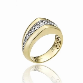 Chimento Bamboo Sipario 18ct Yellow Gold 0.45ct Diamond Ring