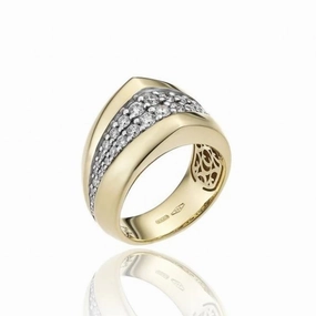 Chimento Bamboo Sipario 18ct Yellow Gold 0.77ct Diamond Ring