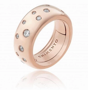 Chimento Forever 18ct Rose Gold Diamond Adjustable Size-Fit Extra Wide Ring