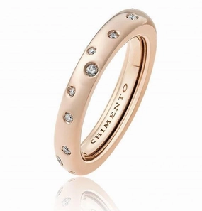 Chimento Forever 18ct Rose Gold Diamond Adjustable Size-Fit Slim Ring