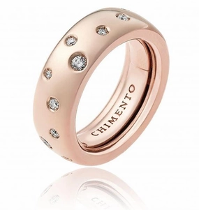 Chimento Forever 18ct Rose Gold Diamond Adjustable Size-Fit Wide Ring