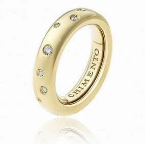 Chimento Forever 18ct Yellow Gold Diamond Adjustable Size-Fit Medium Ring