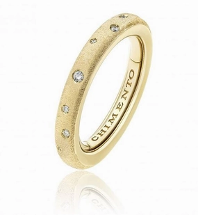 Chimento Forever Matte 18ct Yellow Gold Diamond Adjustable Size-Fit Slim Ring