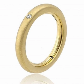 Chimento Forever Stack Me Matte 18ct Yellow Gold Diamond Adjustable Size-Fit Ring