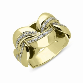 Chimento Link Infinity 18ct Yellow Gold 0.55ct Diamond Ring