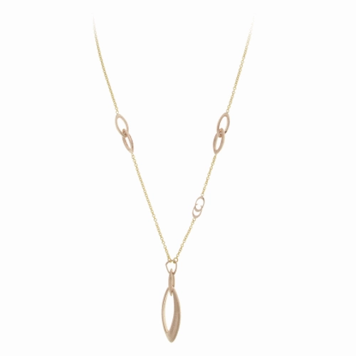 Chimento Lyria 18ct Yellow Rose Gold 0.03ct Diamond Link Necklace D
