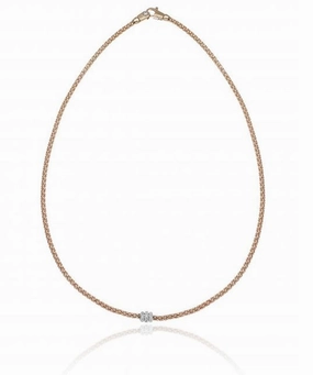 Chimento Melograno 18ct Rose Gold 0.20ct Diamond Necklace