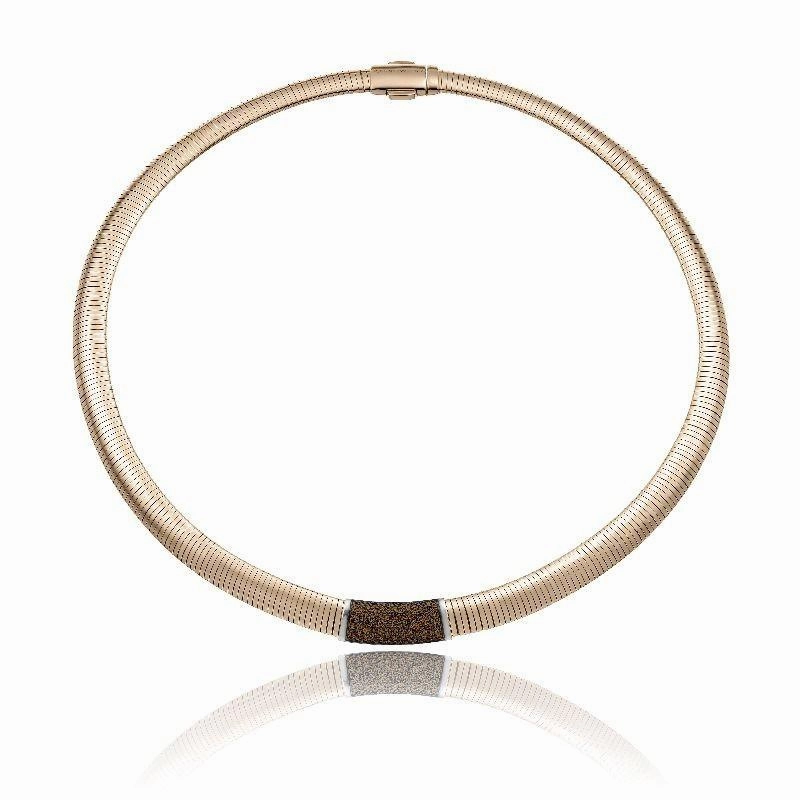 Chimento Stardust Pave 18ct Rose Gold 0.85ct Brown Diamond Necklace
