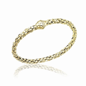 Chimento Stretch 18ct Yellow Gold Diamond Bracelet
