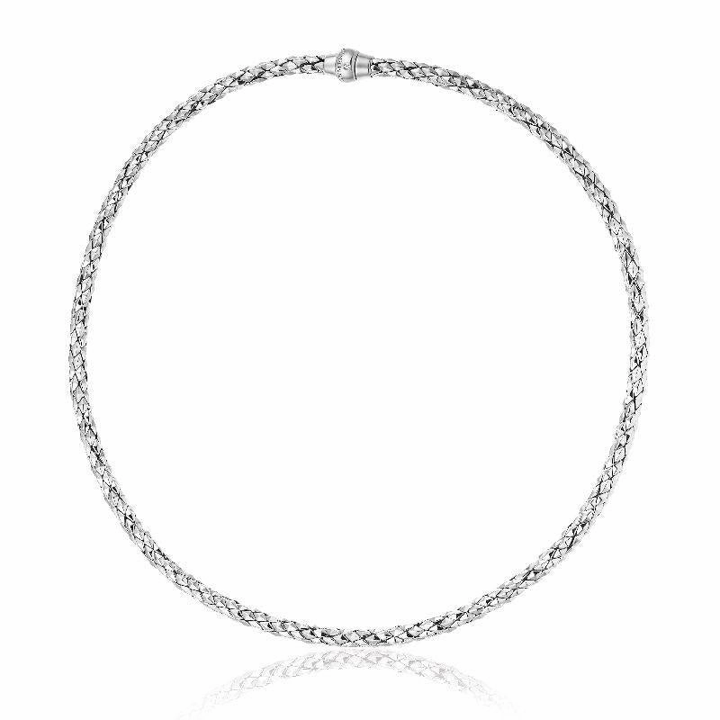 Chimento Stretch Classic 18ct White Gold Diamond Necklace