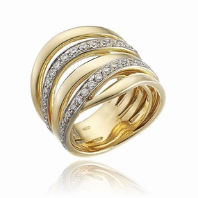 Chimento Stretch Nuvola 18ct Yellow Gold 0.72ct Diamond Ring