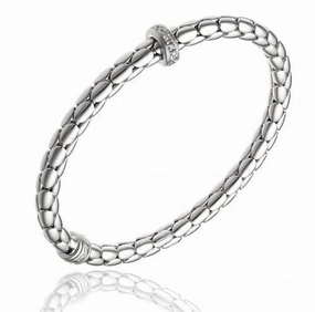Chimento Stretch Spring 18ct White Gold 0.19ct Diamond Bracelet