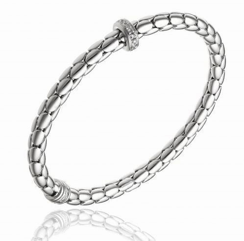 Chimento Stretch Spring 18ct White Gold 0.19ct Diamond Bracelet