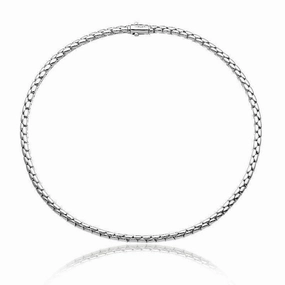 Chimento Stretch Spring 18ct White Gold Collarette Necklace