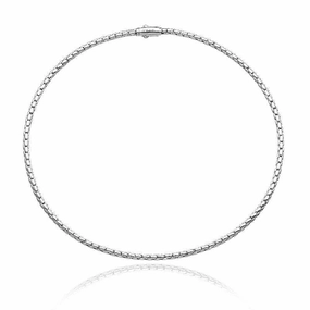 Chimento Stretch Spring 18ct White Gold Necklace
