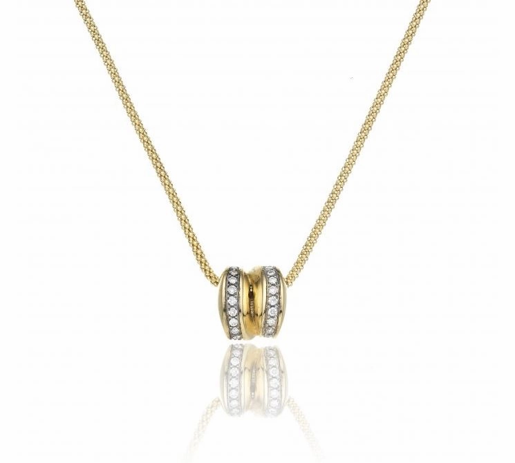 Chimento Stretch Volta 18ct Yellow Gold 0.16ct Diamond Necklace