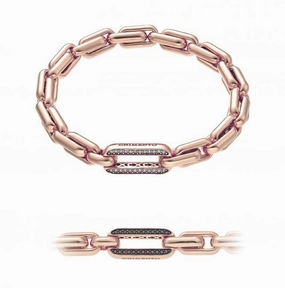 Chimento X-tend 18ct Rose Gold White and Black Diamond Stretch Bracelet
