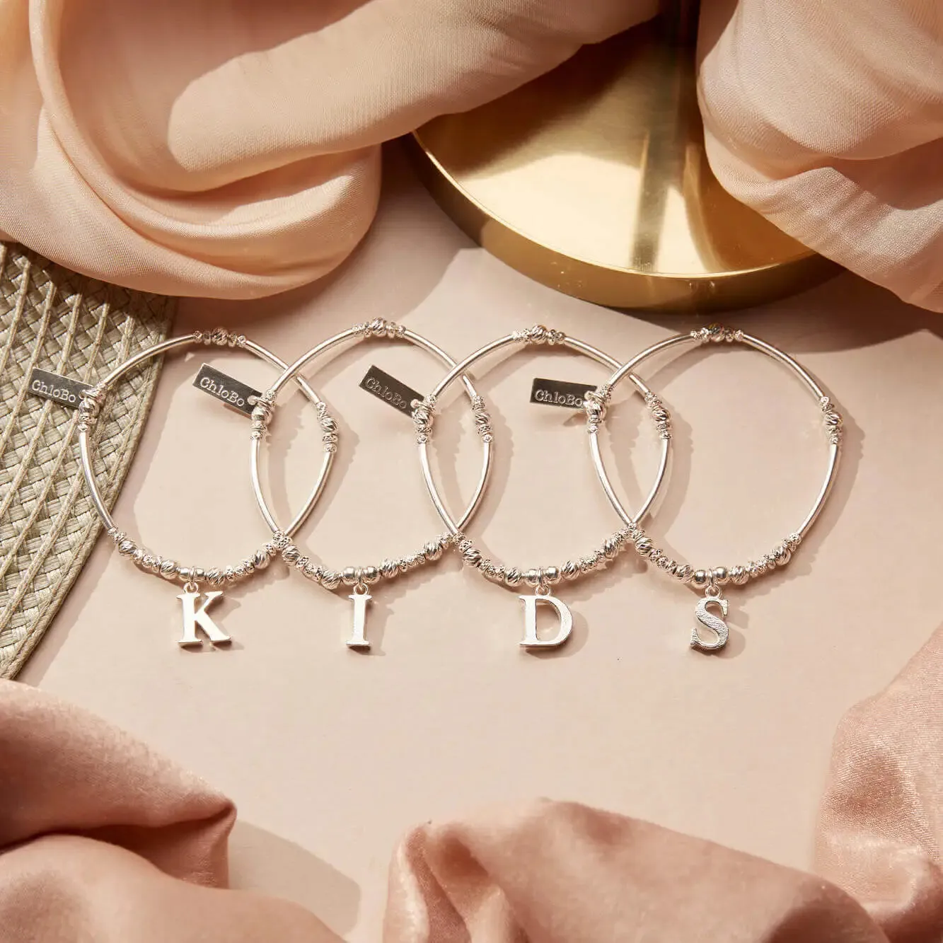 ChloBo Sterling Silver Children's Initial Bracelet