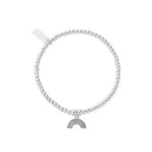 ChloBo Sterling Silver Cute Charm Rainbow Bracelet D
