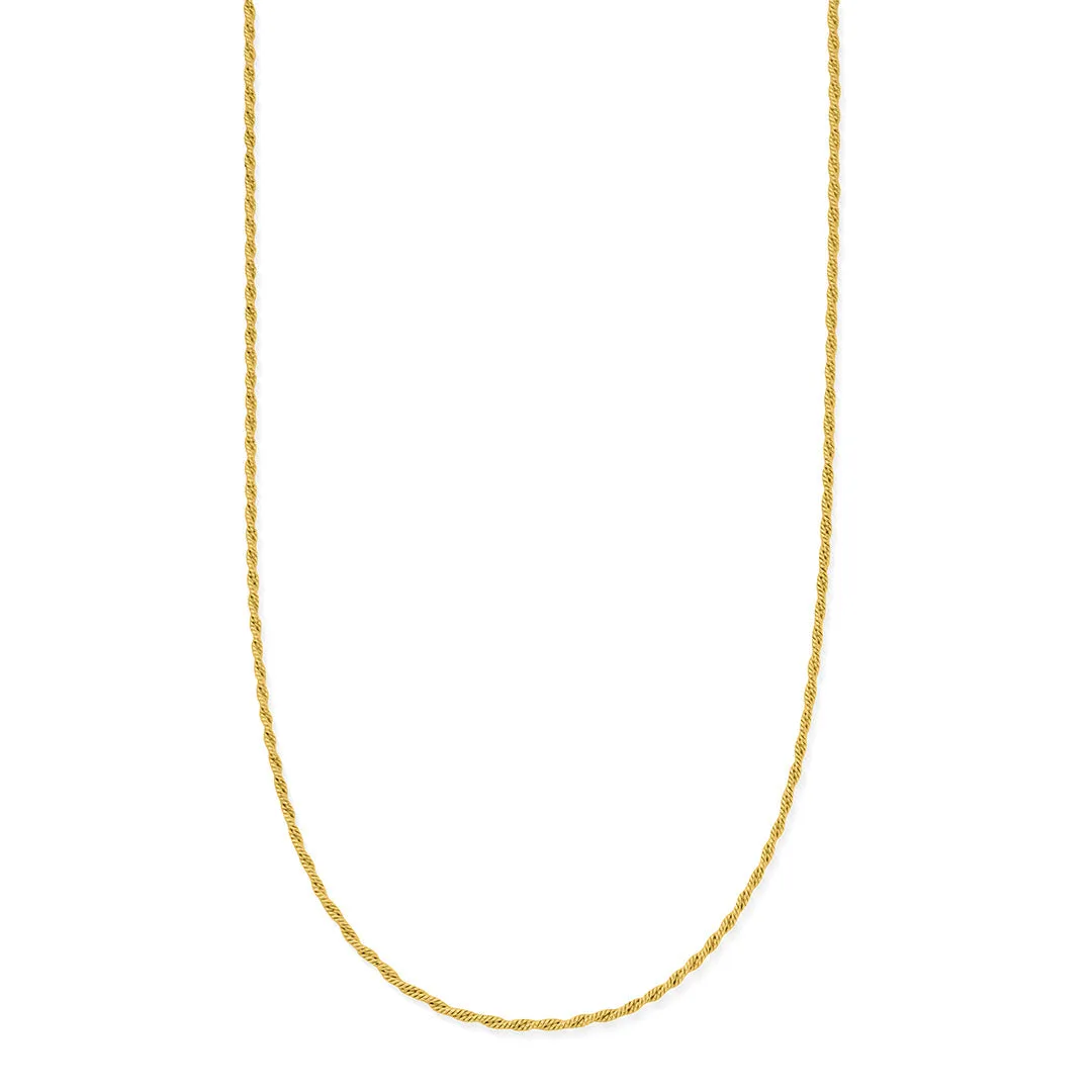 ChloBo Sterling Silver Gold Plated Dainty Rope Chain Necklace