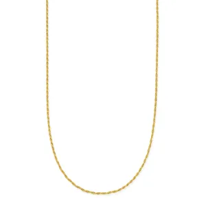 ChloBo Sterling Silver Gold Plated Dainty Rope Chain Necklace
