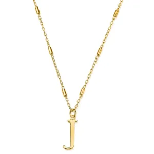 ChloBo Sterling Silver Gold Plated Initial Necklace J