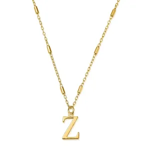 ChloBo Sterling Silver Gold Plated Initial Necklace Z