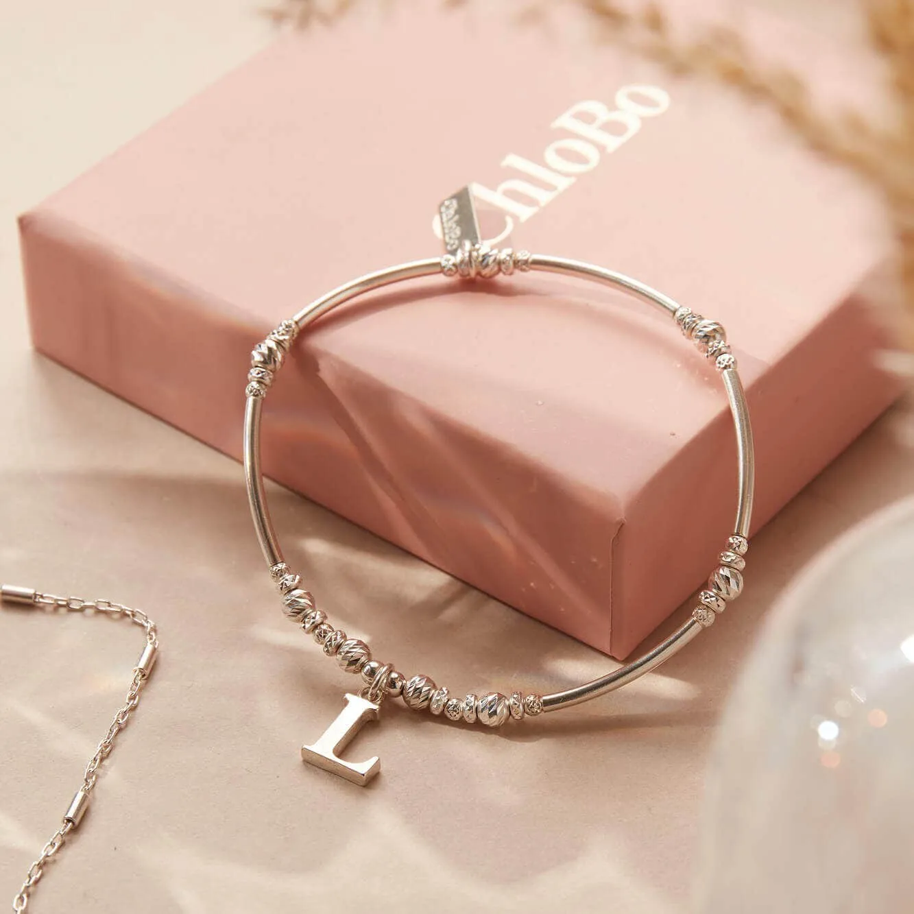 ChloBo Sterling Silver Initial Bracelet L