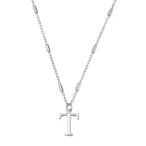ChloBo Sterling Silver Initial Necklace T