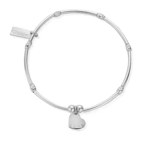 ChloBo Sterling Silver Mini Noodle Sparkle Rice Love Disc Bracelet