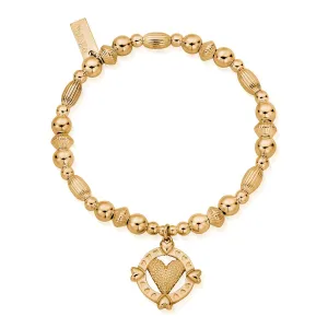 ChloBo Wandering Free Gold Plated Sterling Silver Follow Your Heart Bracelet