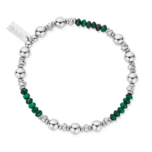 ChloBo Wandering Free Sterling Silver Sparkle Malachite Bracelet