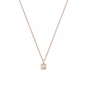 Chopard Happy Diamonds 18ct Rose Gold 0.05ct Diamond Necklace