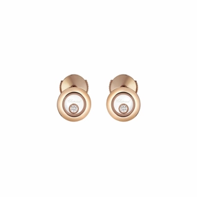 Chopard Happy Diamonds Icons 18ct Rose Gold 0.10ct Diamond Stud Earrings