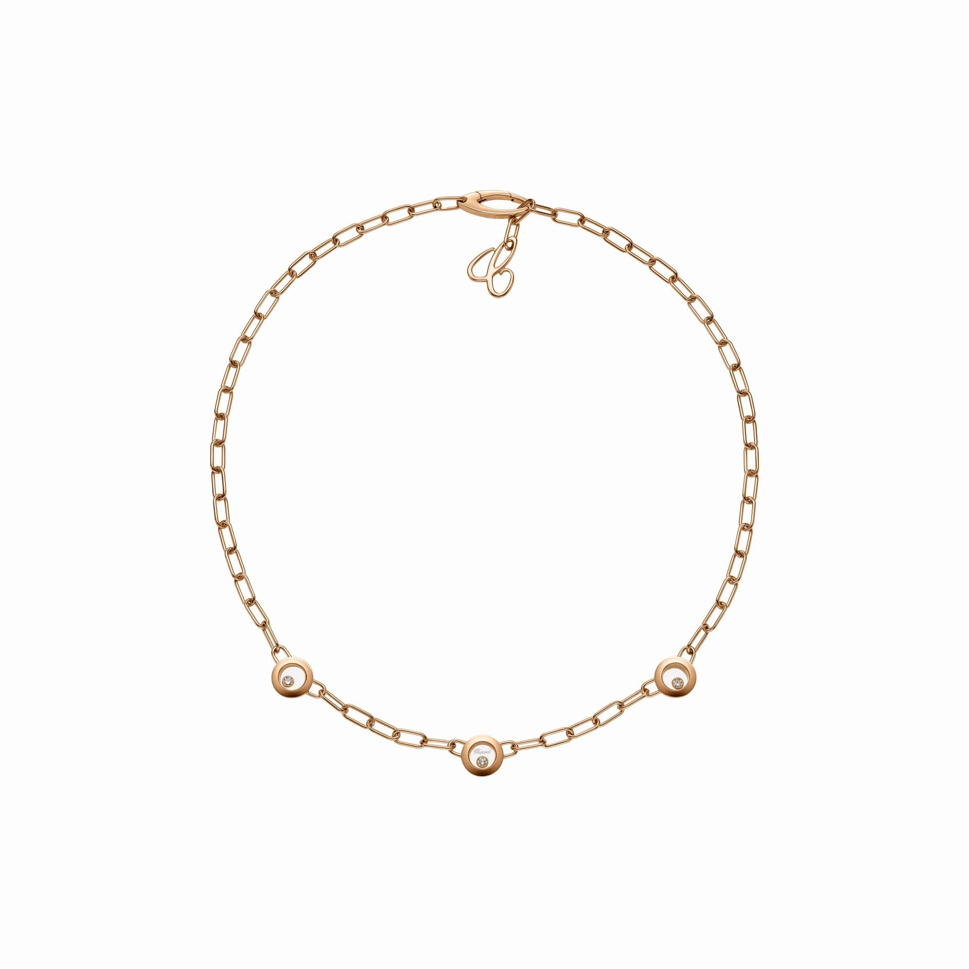 Chopard Happy Diamonds Icons 18ct Rose Gold 0.15ct Diamond Necklace