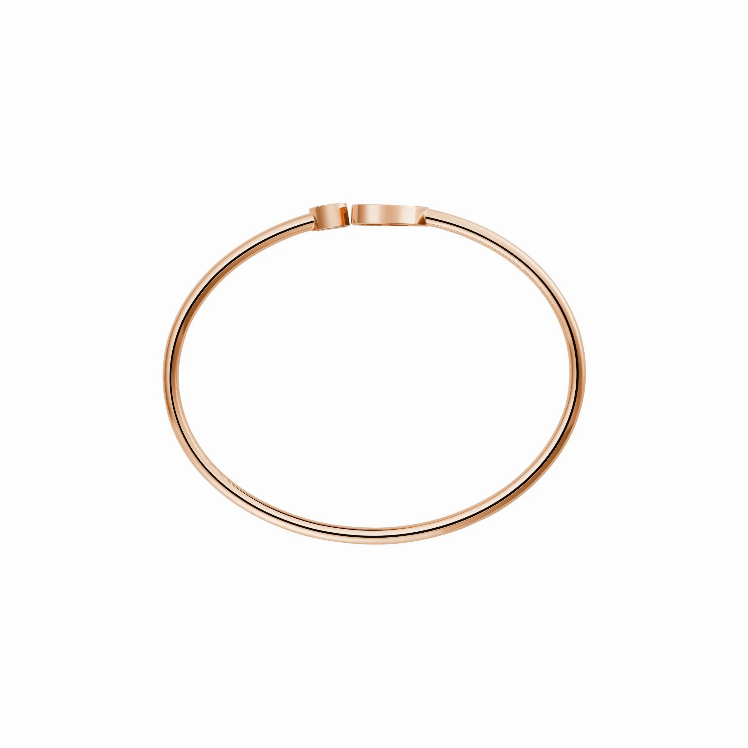 Chopard Happy Hearts 18ct Rose Gold 0.19ct Diamond Onyx Bangle